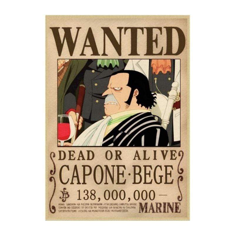 Boutique One Piece Avis de Recherche Avis De Recherche Capone Bege Wanted