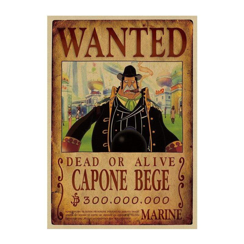 Boutique One Piece Avis de Recherche Avis De Recherche Capone Bege Wanted