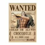 Boutique One Piece Avis de Recherche 42X30cm Avis De Recherche Crocodile Wanted