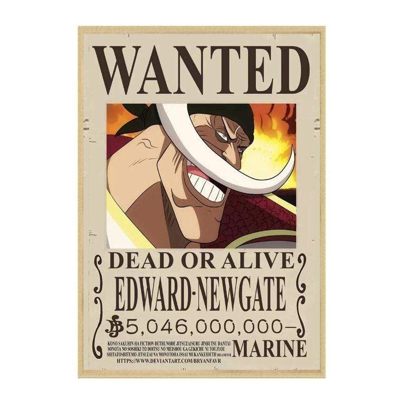 Boutique One Piece Avis de Recherche 42 X 30 cm Avis de Recherche One Piece Edward Newgate Wanted
