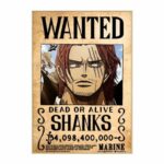 Boutique One Piece Avis de Recherche 30 x 42 cm Avis de Recherche One Piece Shanks Wanted