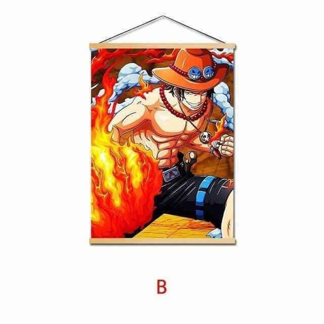 Boutique One Piece Poster 20x30cm Poster One Piece Ace Et Son Poing En Flamme