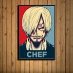 Boutique One Piece Poster 21 X 30cm Poster One Piece Chef Cuisinier Sanji