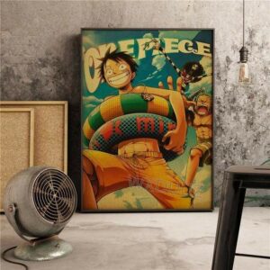 Boutique One Piece Poster 35X50cm Poster One Piece Luffy a La Plage