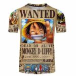 Boutique One Piece T-shirt S T-Shirt One Piece Avis de Recherche Luffy Wanted
