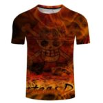 Boutique One Piece T-shirt S T-Shirt One Piece Emblème de Ace aux Poings Ardent