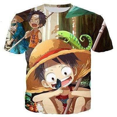 Boutique One Piece T-shirt XS T Shirt One Piece Kawaii Ace Et Luffy Enfant