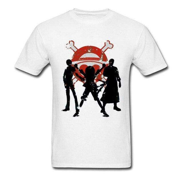 Boutique One Piece T-shirt Blanc / L T-shirt One Piece Le Monster Trio Des Chapeaux De Paille
