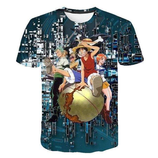 Boutique One Piece T-shirt 3XL T Shirt One Piece Les Mugiwara A La Conquête Du Monde