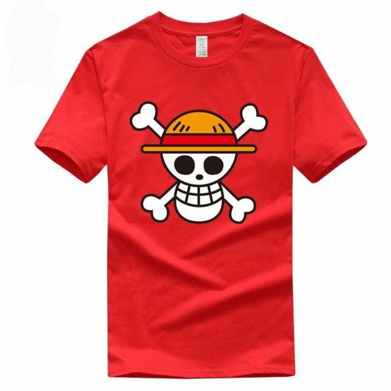 Boutique One Piece T-shirt Rouge / S T-Shirt One Piece Logo Des Chapeaux De Paille