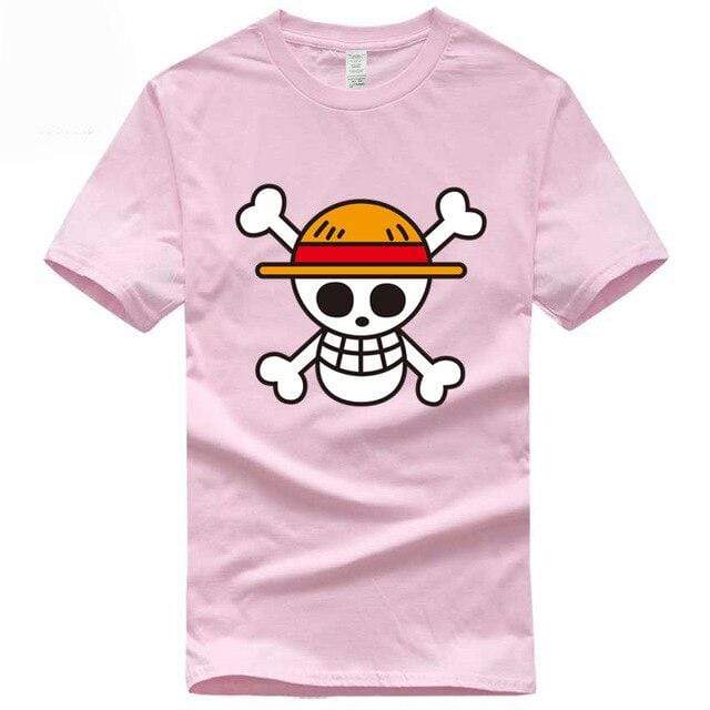 Boutique One Piece T-shirt Rose / S T-Shirt One Piece Logo Des Chapeaux De Paille