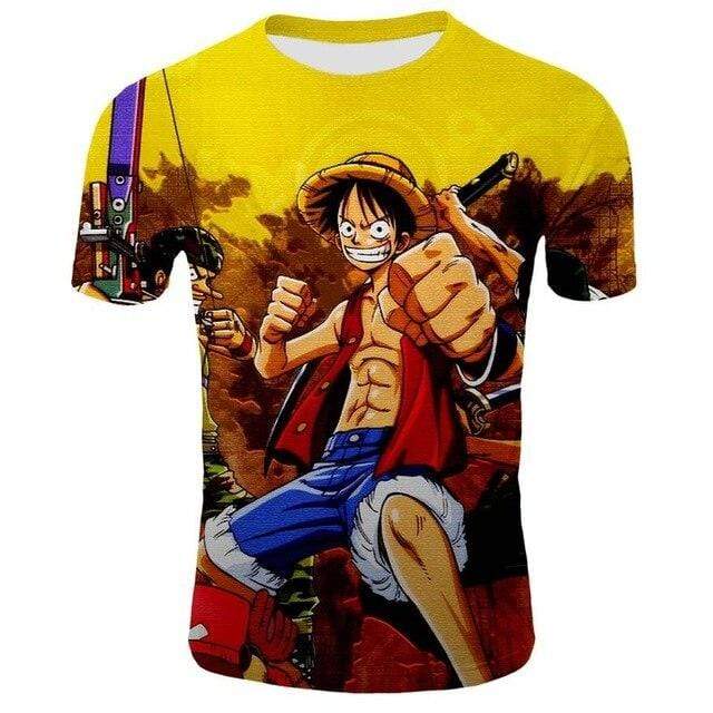 Boutique One Piece T-shirt 2XL T-Shirt One Piece Luffy Roi des Pirates en Herbe