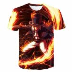Boutique One Piece T-shirt 6XL T shirt One Piece Sabo Le Révolutionnaire Enflammées