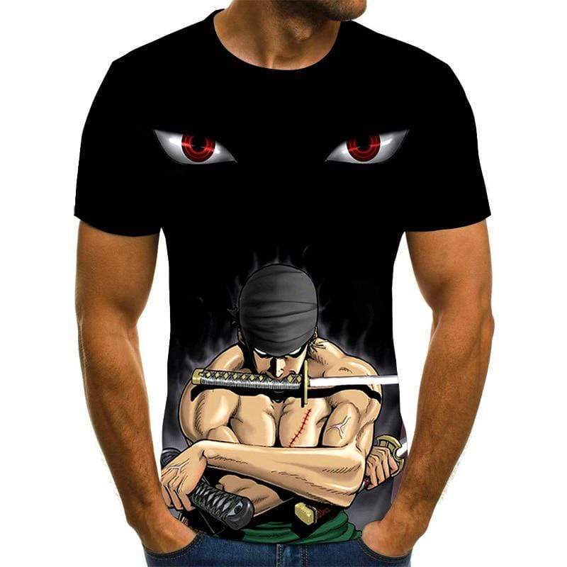 Boutique One Piece T-shirt 6XL T-shirt One Piece Zoro Demon Slash