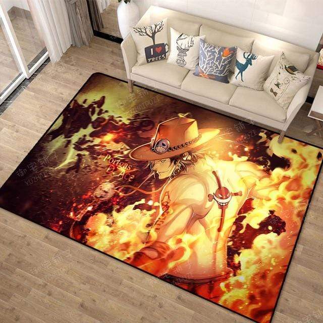 Boutique One Piece Tapis 100x160cm Tapis One Piece Ace Aux Poings Ardent
